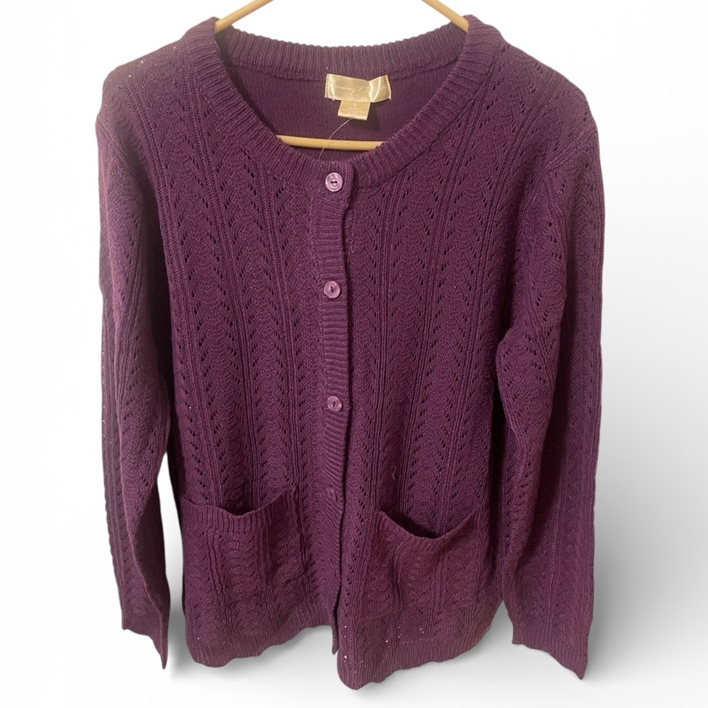 Runway 7 Thread - Women's Purple Sweater - Size Large - NWT